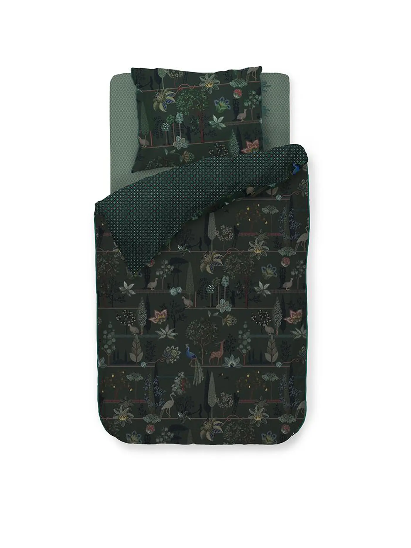 PIP STUDIO | Perkal Bettwäsche 70x90cm/140x200cm ALBERI Dark Green | 